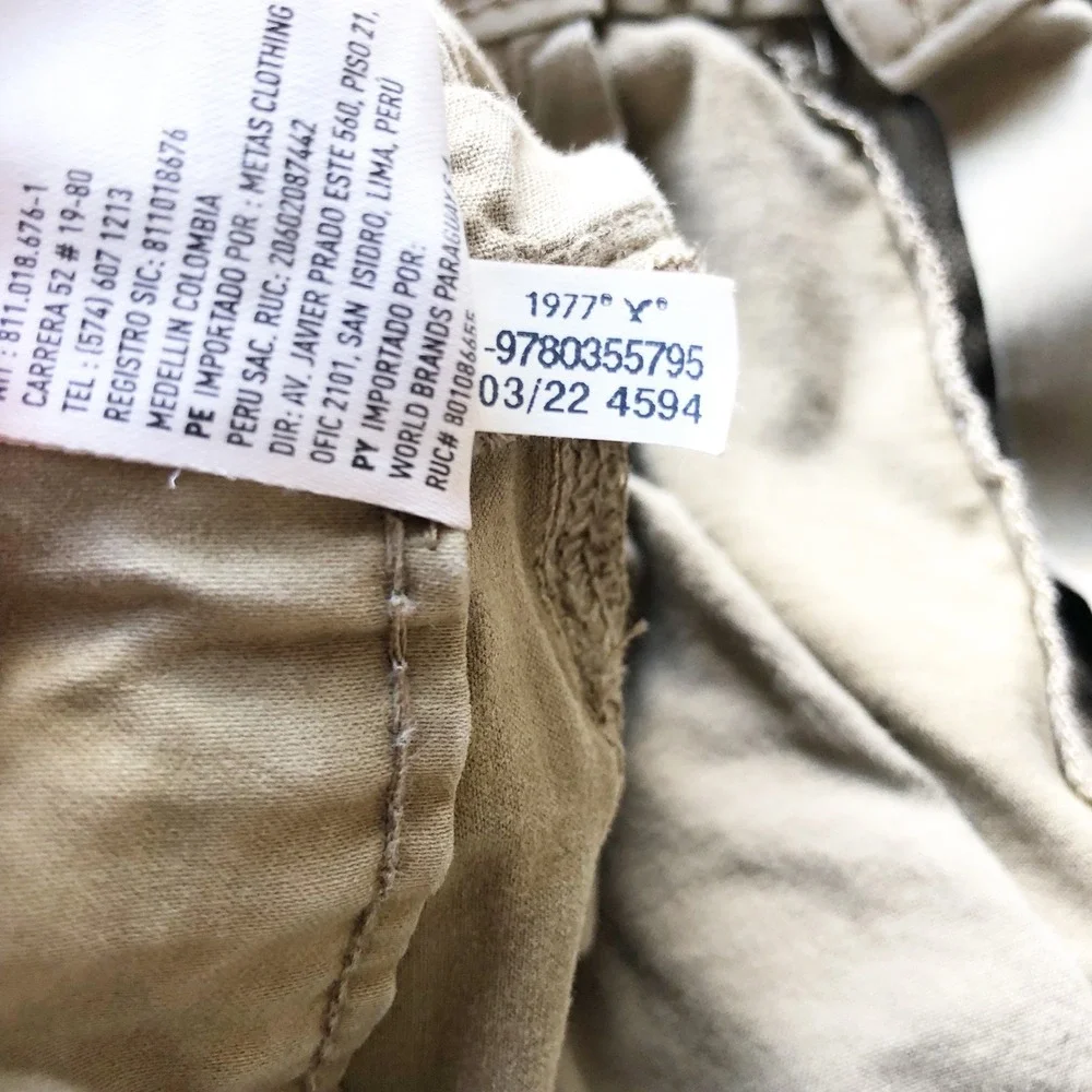 American Eagle Pants Mens 36x32 Flex Original Straight Khaki Tan Chino Jeans